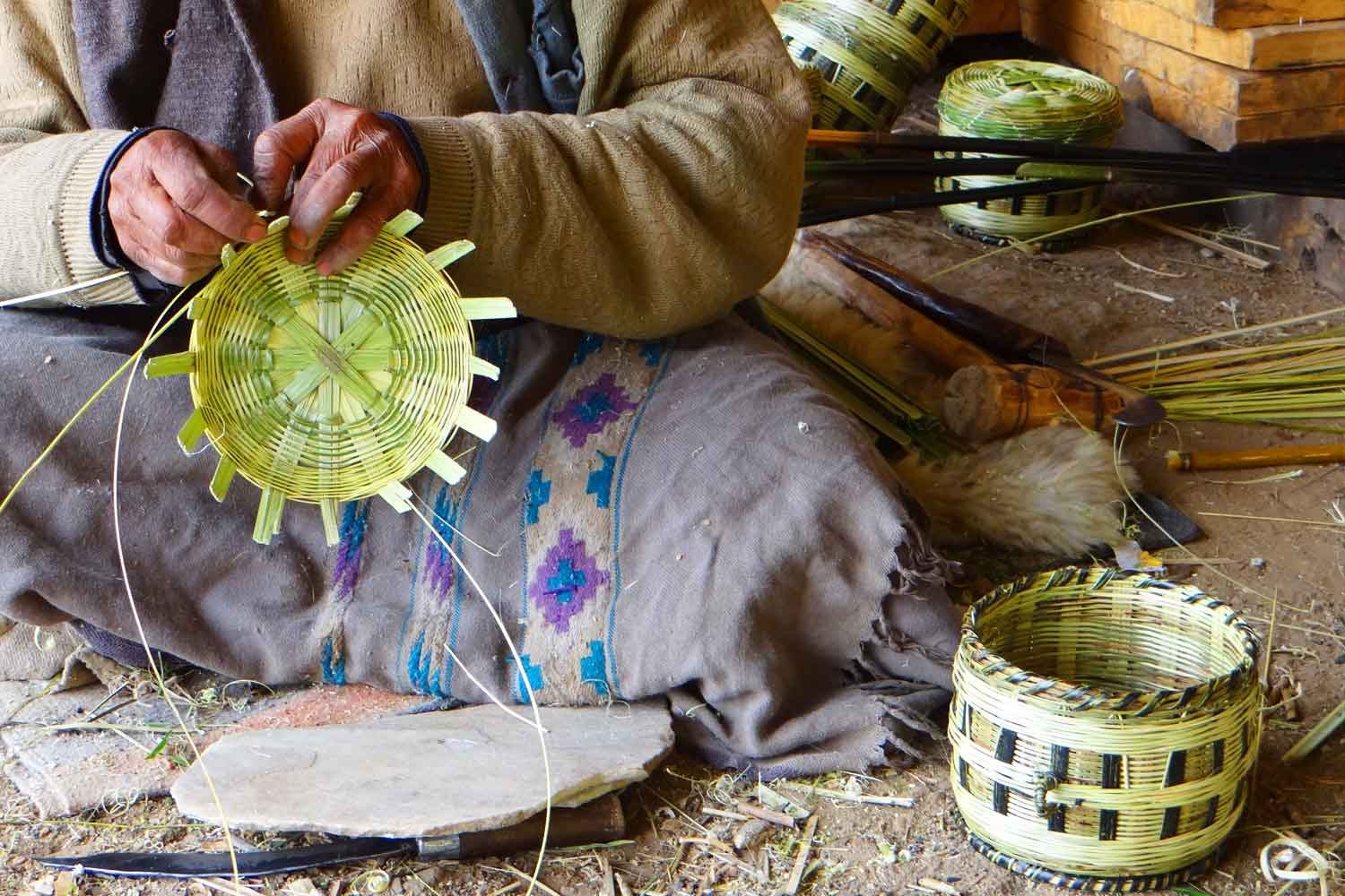 Bamboo basket making